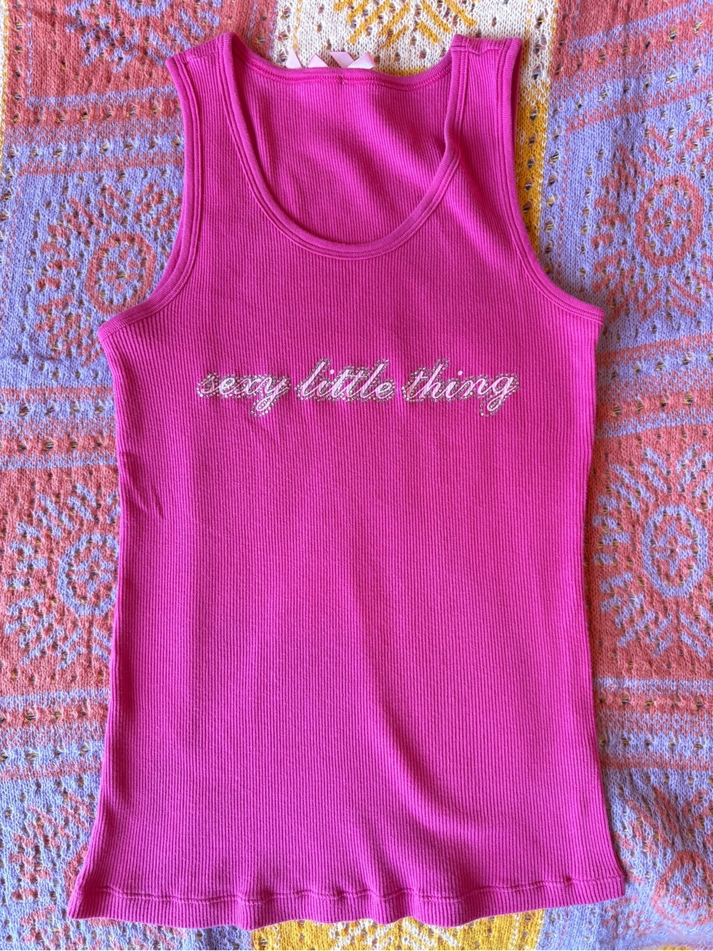 2000s Victoria’s Secret Sexy Little Things Rhinestone Tank Top Sz M